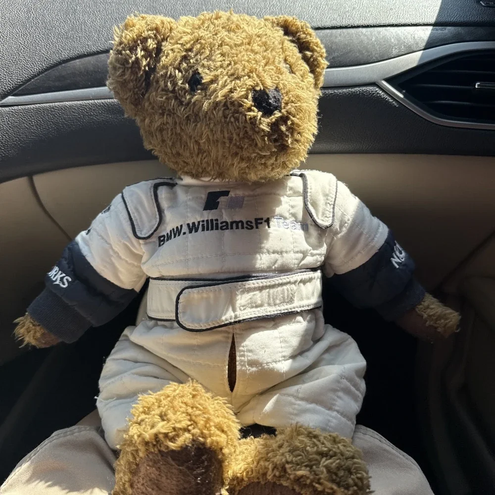 Vintage BMW Williams F1 Team Teddy Bear Compaq Castrol Formula 1 Racing Plush